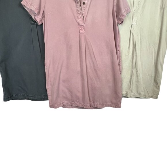 Bundle Gap Womens Short Sleeve Tunic Dresses Henley Neck Cotton Multiple Colors - Picture 5 of 15